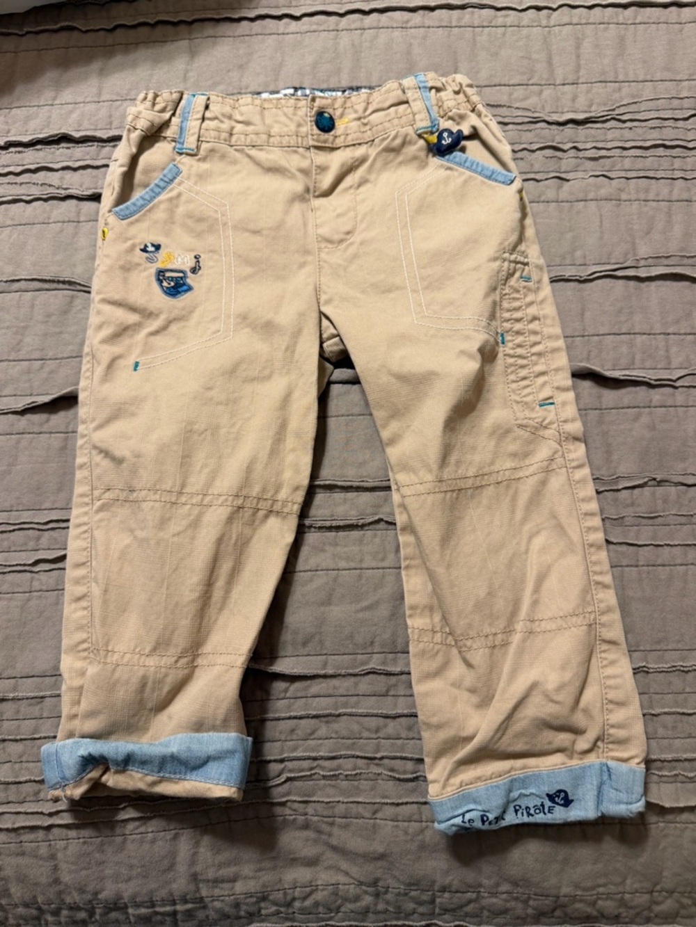 Sergent Major Boys Baby Anchor Sailor khaki Pants